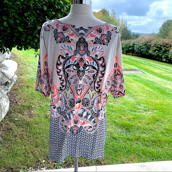 Style & Co. Spanish Gardens Madrid Scarf Tunic - Picture 8 of 15